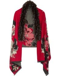 Saachi - Bloom Reversible Fur Scarf - Lyst
