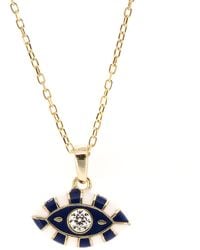 Ebru Jewelry - Black And White Evil Eye Necklaces - Lyst