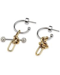 Kirei - Axis Steel Asymmetric Hoop Earrings - Lyst