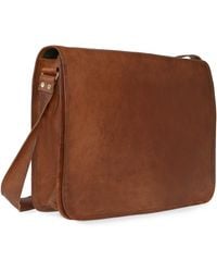 VIDA VIDA - Vida Vintage Classic Leather Messenger Bag - Lyst