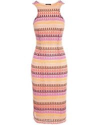 AVENUE No.29 - Cutout Bodycon Midi Lace Dress - Lyst