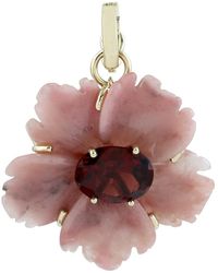 Artisan - 14K Carved Onyx & Garnet Flower Pendant - Lyst