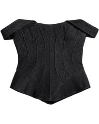 Nocturne - Off-Shoulder Sculpted Bustier - Lyst