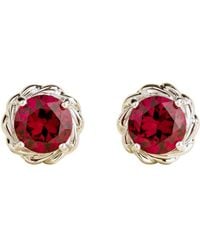 Juvetti - Tonn Earrings Set With Ruby - Lyst