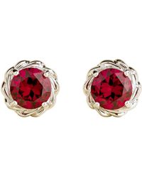Juvetti - Tonn Earrings Set With Ruby - Lyst