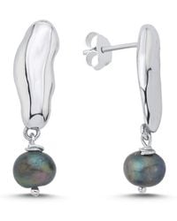 LINYA JEWELLERY - Gera Pearl Dangle Earrings - Lyst
