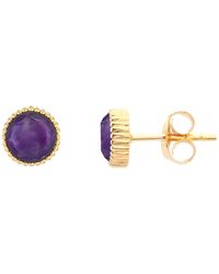 Auree - Barcelona February Birthstone Stud Earrings - Lyst