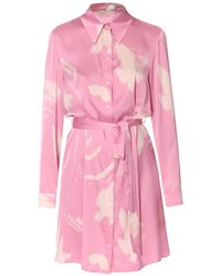 AGGI - Alena Coral Blush Shirt Mini Dress - Lyst