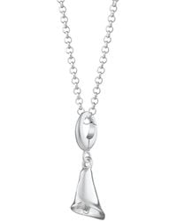 Lily Charmed - Sterling Lily Flower Charm Necklace - Lyst