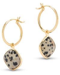 Amadeus - Arizona Jasper Hoop Earrings - Lyst