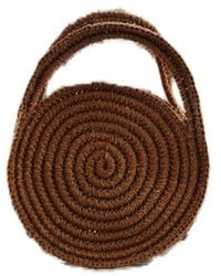 Springmoonatelier - Handmade Spiral Raffia Mini Handbag - Lyst