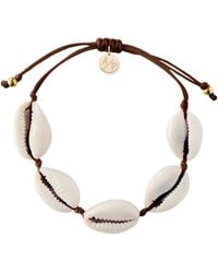 Adriana Pappas Designs - Natural Shell Adjustable Bracelet On Colored Cord - Lyst