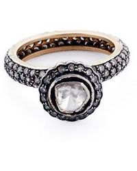 Artisan - 925 Sterling Silver 14kt Gold Uncut Diamond Handmade Ring Gift Jewelry - Lyst