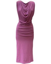 Imaatu - Oshun Berry Sustainable Sculpting Bamboo Midi Second-Skin Waterfall Drape - Lyst