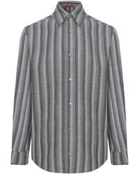 Pcfg - Linen & Cotton Blend Checked Woven Shirt - Lyst