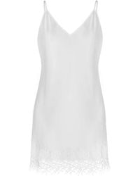 Avenue 8 - Embellished Mini Silk Dress - Lyst