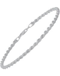 Kylie Harper - 8.5" Italian Diamond-Cut Rope Chain Bracelet - Lyst