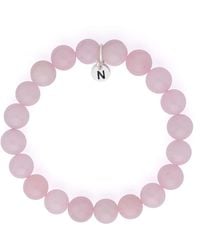 Nellou Jewellery - Affinity Rose Quartz Gemstone Bracelet - Lyst