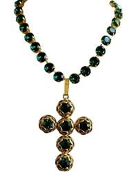 Laura Gray - Italian & Crystal Cross Pendant - Lyst