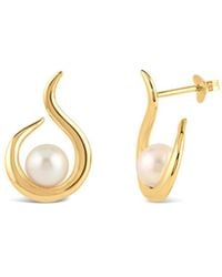 Dinny Hall - Toro Pearl Twist Studs - Lyst