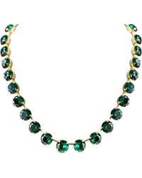 Laura Gray - Adjustable Emerald Crystal Riviera Necklace - Lyst