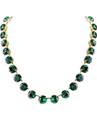 Laura Gray - Adjustable Emerald Crystal Riviera Necklace - Lyst
