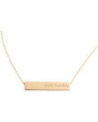 Starfish Project - Walk Humbly Bar Necklace - Lyst