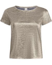 Why Mary - Rhea Metallic Knit T-Shirt - Lyst
