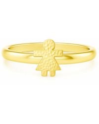 Unaloe - Sterling With Plated Girl Star Ring – Sweet, Symbolic, Adjustable - Lyst