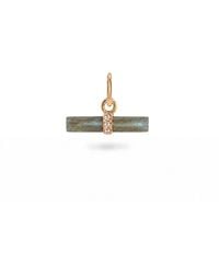 Zohreh - Labradorite T-Bar Pendant 9K - Lyst