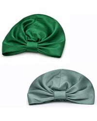 Hi Silk - Set Of Two Double-Layer Silk Bonnets - Lyst