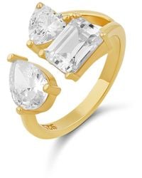 SHYMI - Mixed Shape Three Stone Open Ring - Lyst