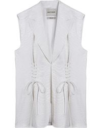 Nocturne - Lace-Up Waist Tailored Vest - Lyst