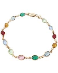 Harfi - Multicolour Gemstone Crystal Plated Bracelet - Lyst