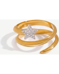 Elk & Bloom - Chunky Wrap 14K Star Ring - Lyst