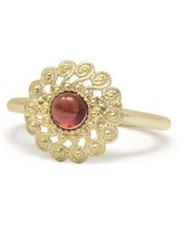 Vintouch Italy - Filigrana-Plated Garnet Ring - Lyst