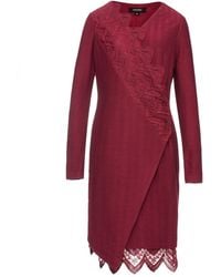 Smart and Joy - Lace Edge Knitted Wrap Dress - Lyst