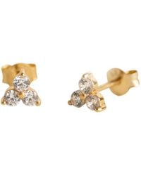 Claire Hill Designs - Triple Sparkly Mini Stud Earrings - Lyst