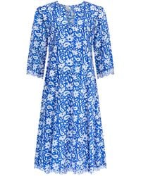 Kaminee - Hand Block Print Cotton Silk Dress - Lyst