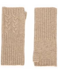Bel Cashmere - Cable Cashmere Mittens - Lyst