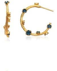 Milou Jewelry - Small Flower Hoop Earrings - Lyst