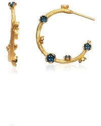 Milou Jewelry - Small Flower Hoop Earrings - Lyst