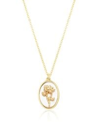 SET & STONES - Katrina Birth Flower Necklace - Lyst