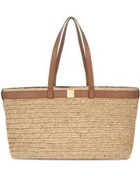 Apatchy London - The Esme Raffia Tote Bag With Tan Leather Trim - Lyst