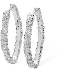 Lucy Quartermaine - Solid Sterling Medium Hula Hoop Earrings - Lyst