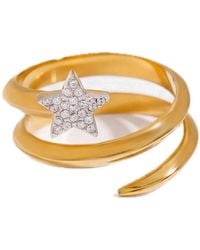 Elk & Bloom - Chunky Wrap 14K Star Ring - Lyst