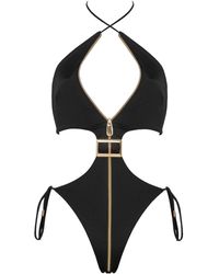 ANTONINIAS - Cynus Cut-Out One-Piece With Details - Lyst