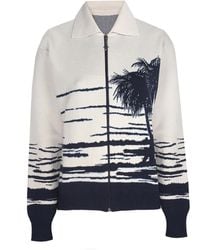 LOVEIST STORE - The Palm Zip-Up Knit Cardigan - Lyst