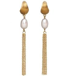 Zoe & Morgan - Esme Pearl Earrings - Lyst