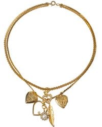 Caramel Vintage Jewellery - Vintage Plated Secret Love Multilayer Chain - Lyst